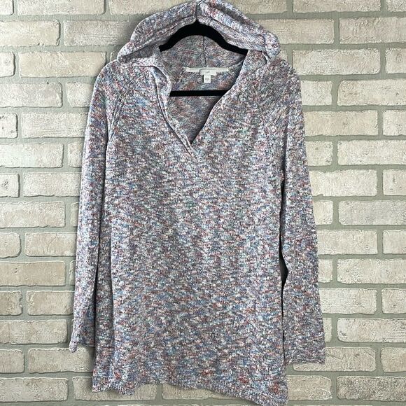 J. Jill hooded long line sweater size small - Picture 1 of 8